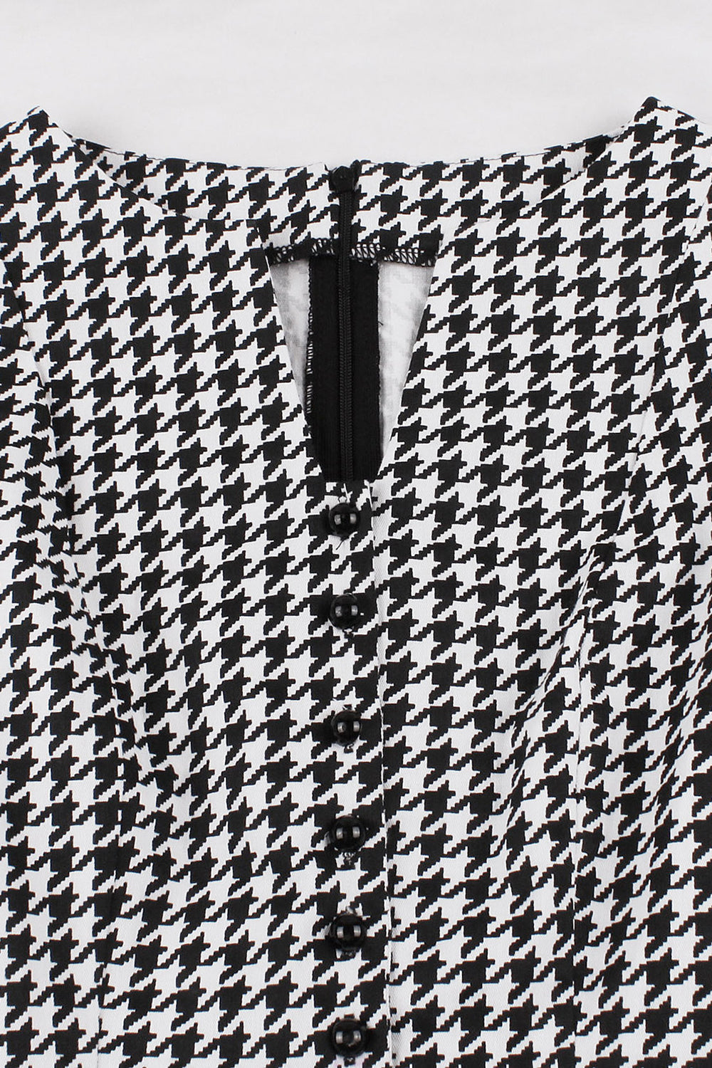 Abito Svasato A Quadri Neri Anni '50