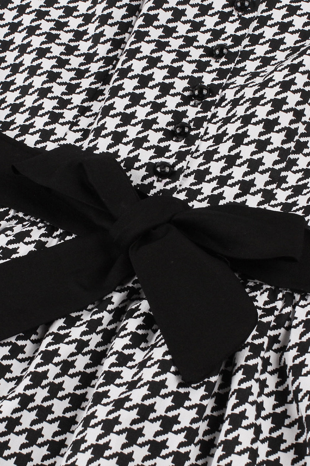 Abito Svasato A Quadri Neri Anni '50