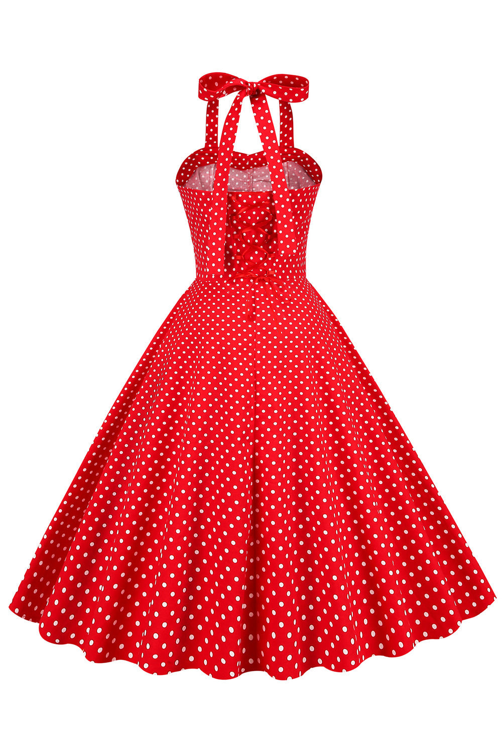 Abito Vintage A Pois Rosso Anni '50