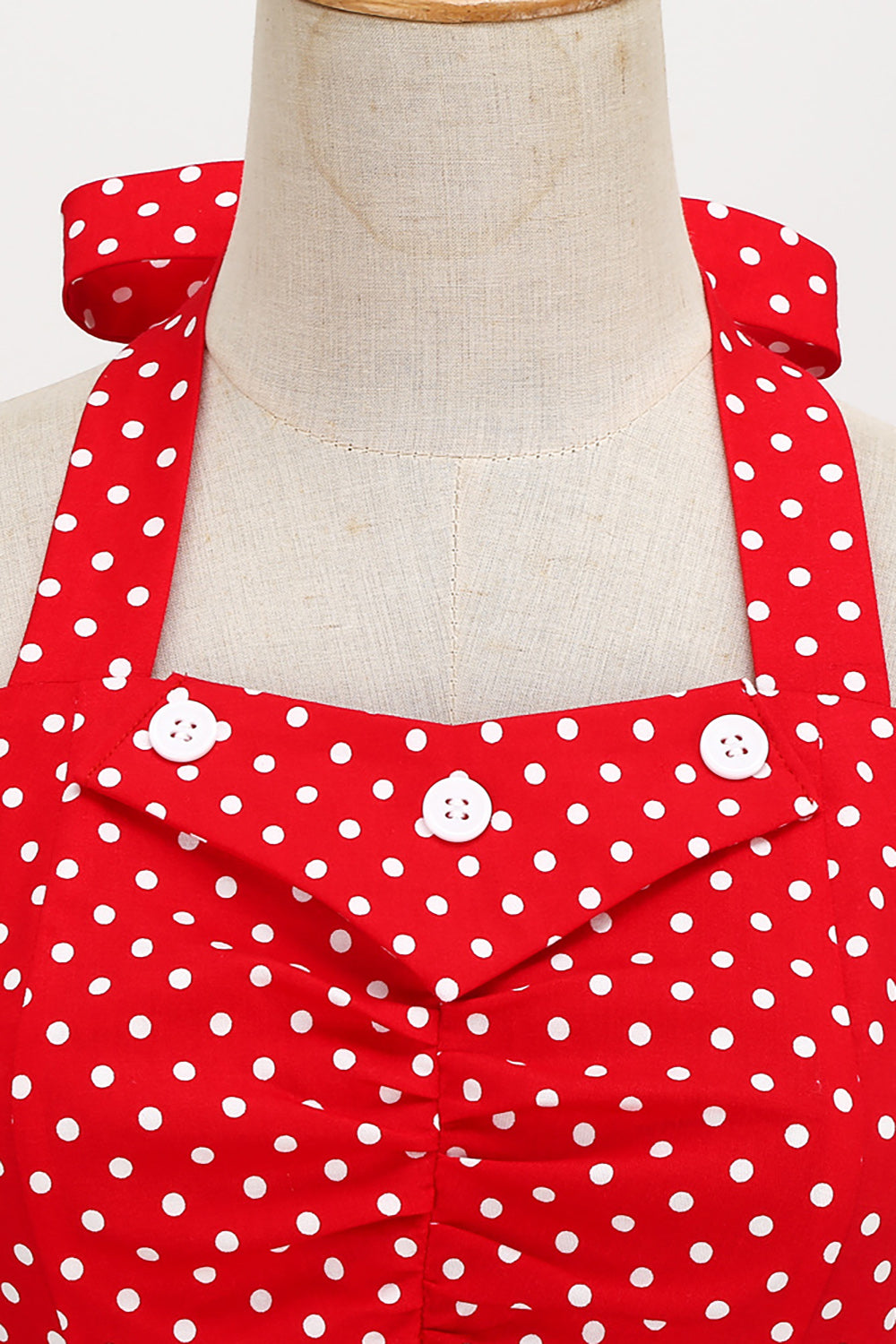 Abito Vintage A Pois Rosso Anni '50