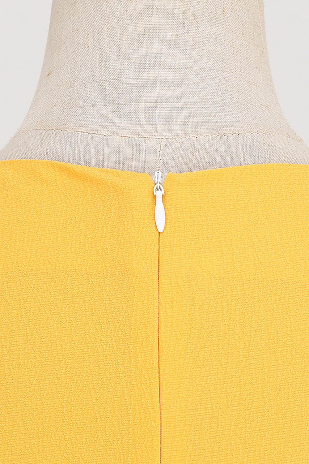 Abito In Stile Anni '50 Giallo Retrò Con Buco Della Serratura