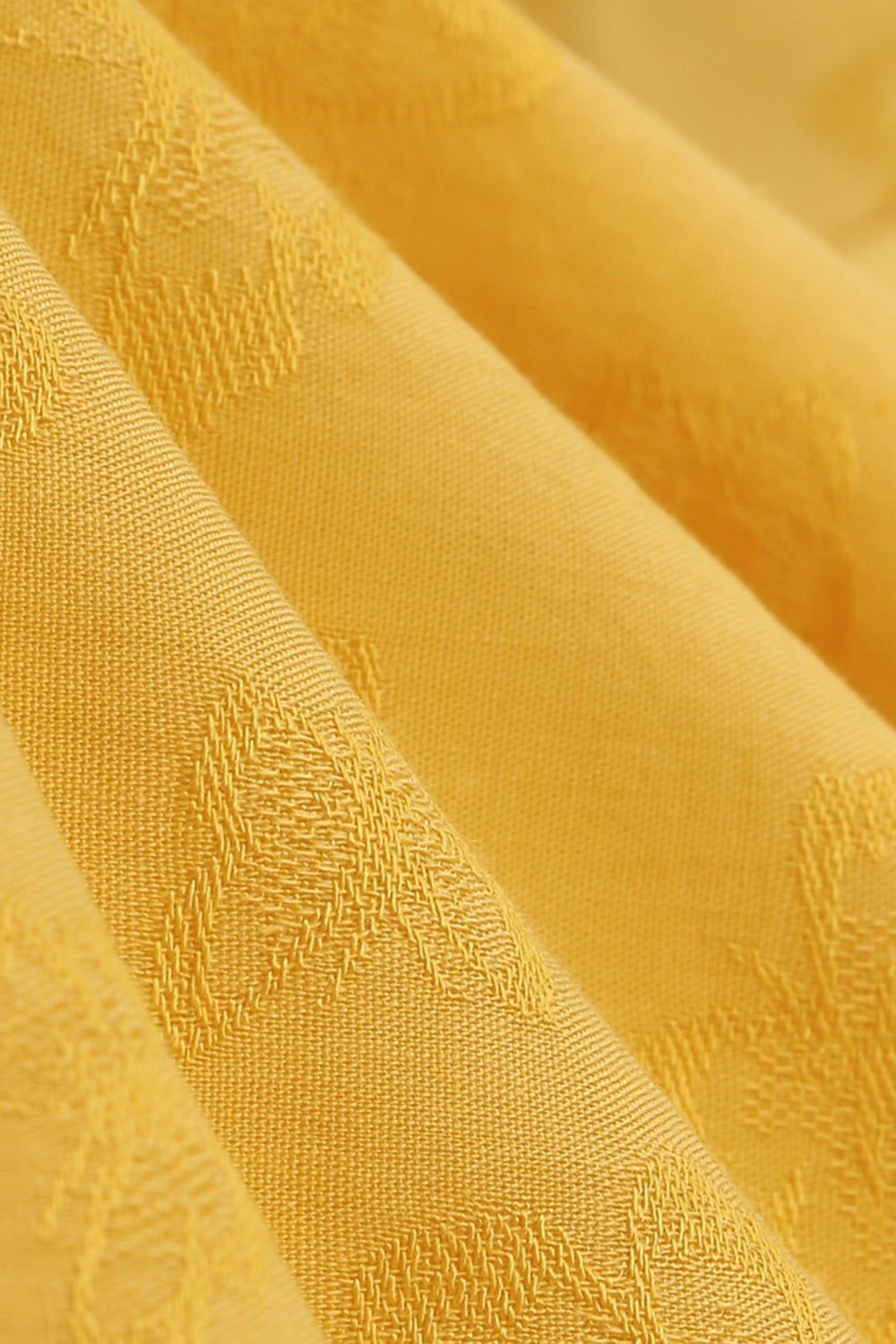 Abito Giallo Vintage Con Collo A Punta