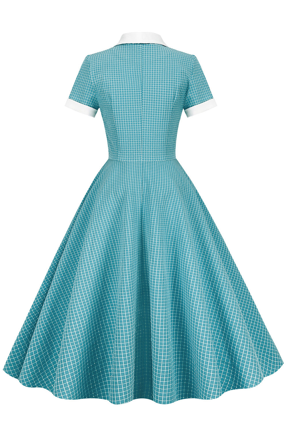 Abito Con Collo A Scialle Scozzese Vintage