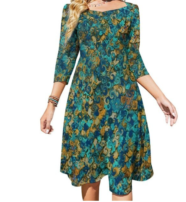 Abito Da Cocktail Corto Anni '70