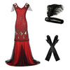 Abito Lungo Gatsby Anni '20 Rosso