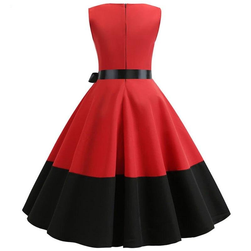 Abito Rockabilly Rosso E Nero