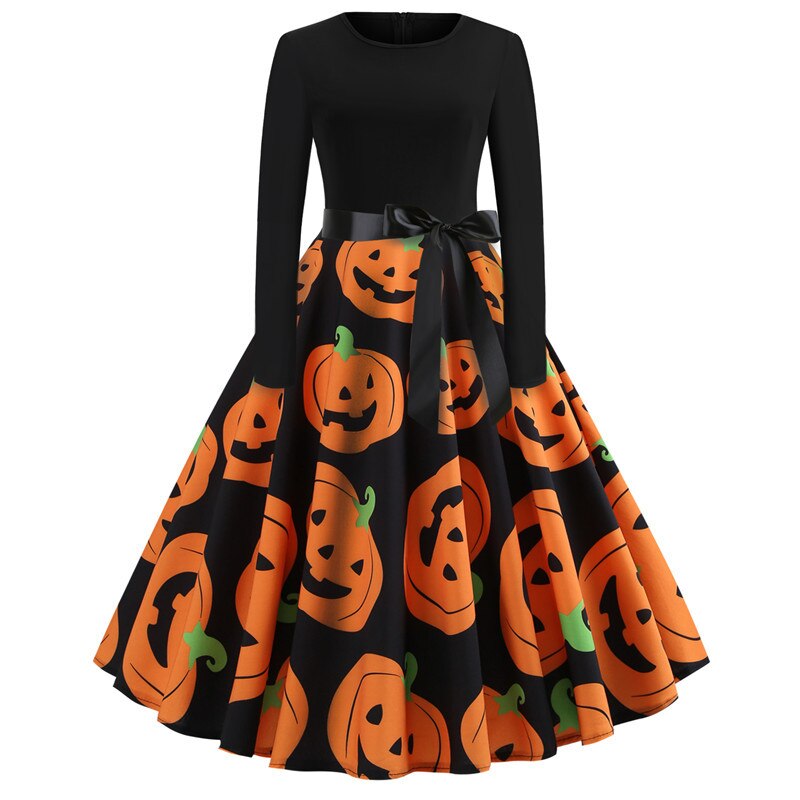 Abito Rockabilly Spirito Di Halloween
