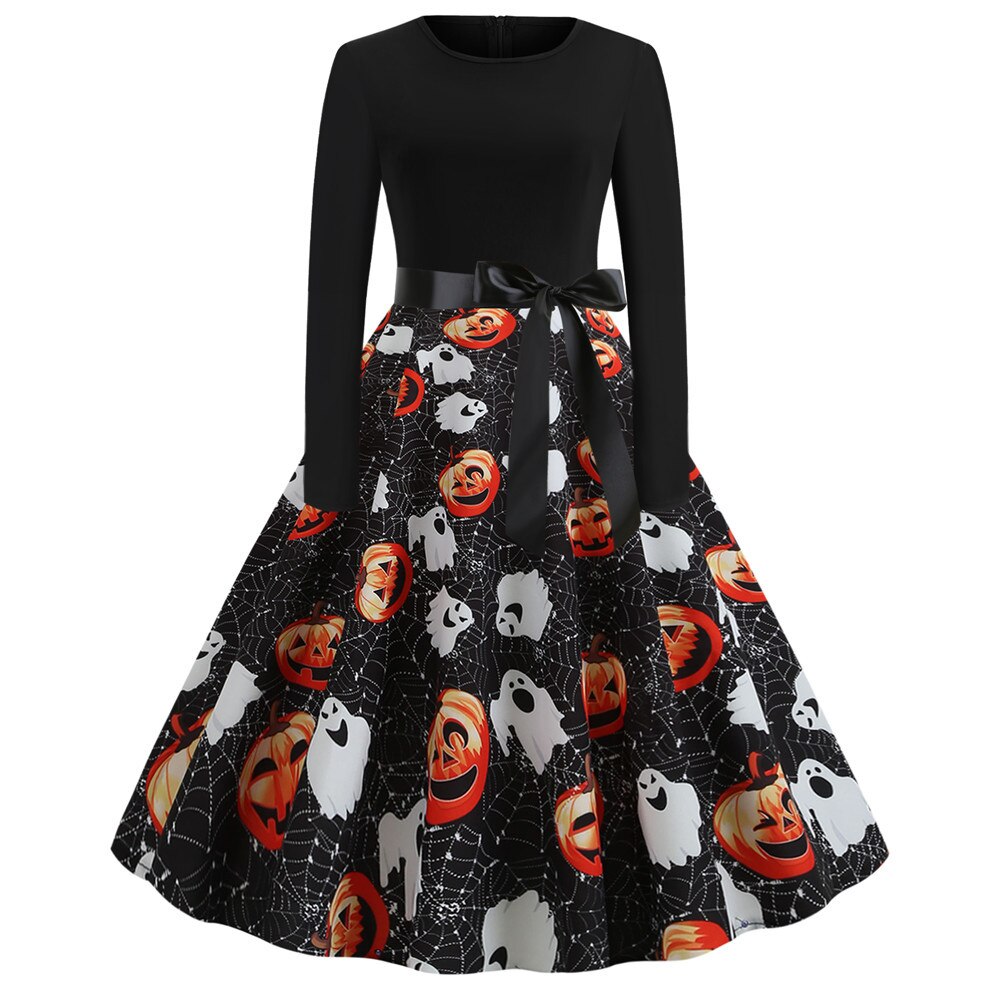 Abito Rockabilly Spirito Di Halloween