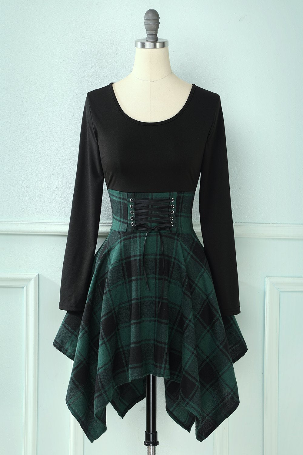 Abito Vintage Patchwork Scozzese