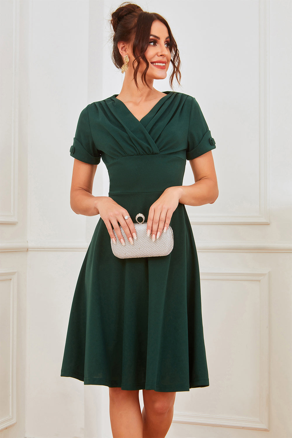 Abito Vintage A Trapezio Di Media Lunghezza