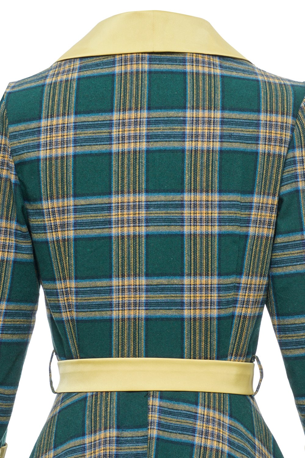 Abito Scozzese Verde Vintage Autunnale