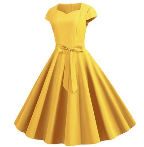 Abito Giallo Vintage Anni '50