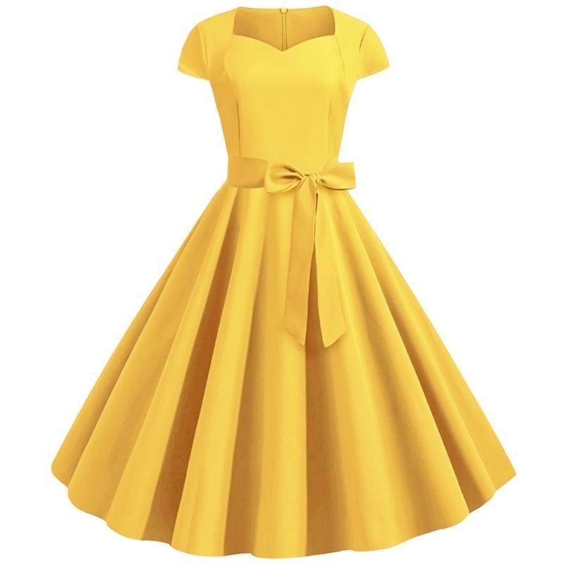 Abito Giallo Vintage Anni '50