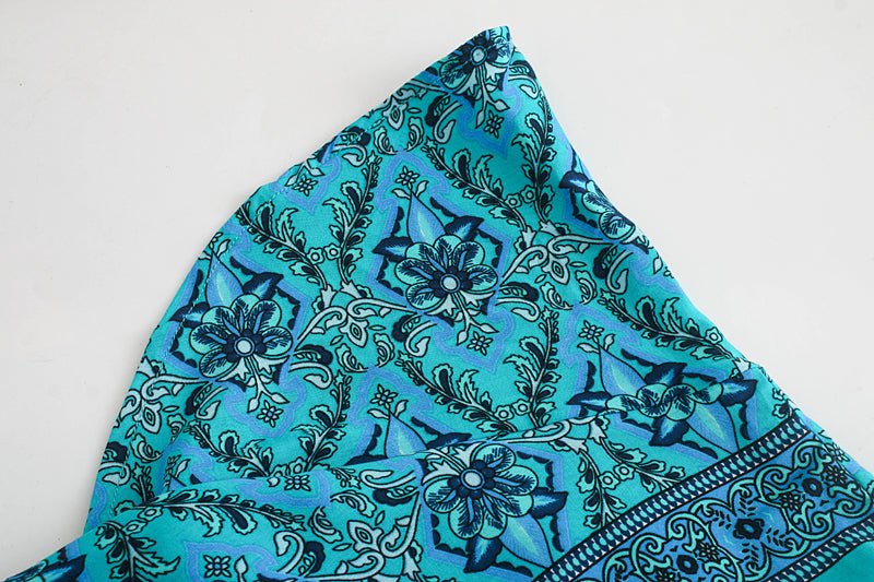 Elegante Abito Blu Turchese Anni '70