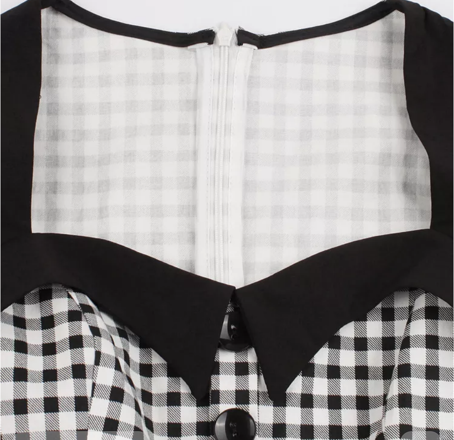 Abito Anni '50 In Bianco E Nero