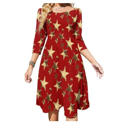 Abito Rosso Vintage Anni '70 Da Donna