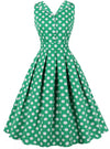 Piccolo Vestito Verde A Pois Anni '50