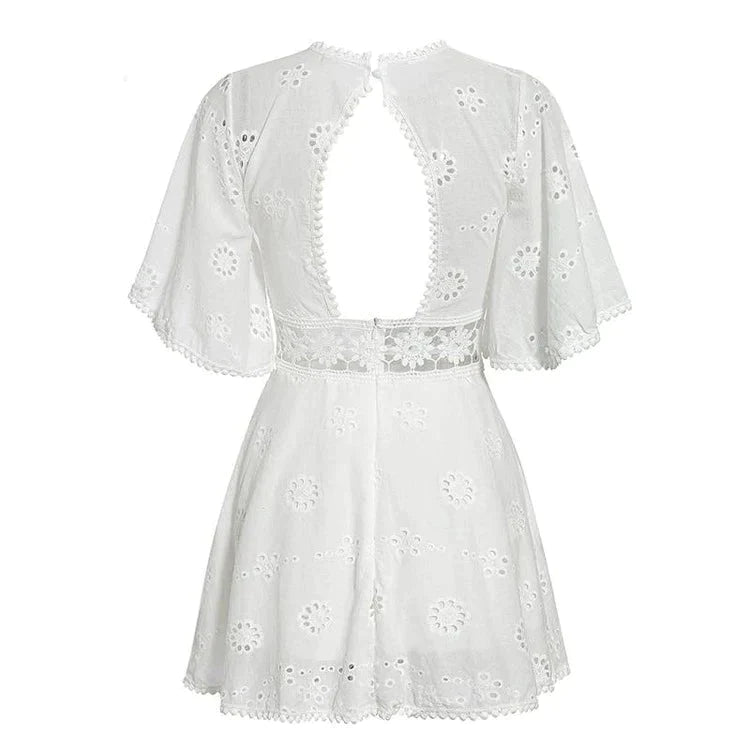 Vestito Bianco Hippie Anni '70