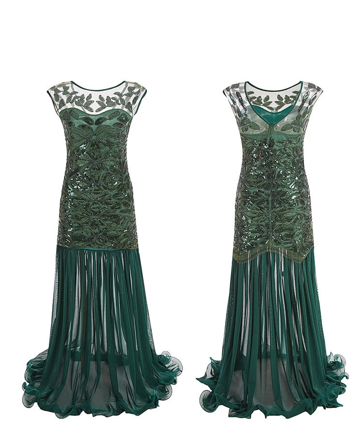 Abito Flapper Vintage Anni '20 Verde