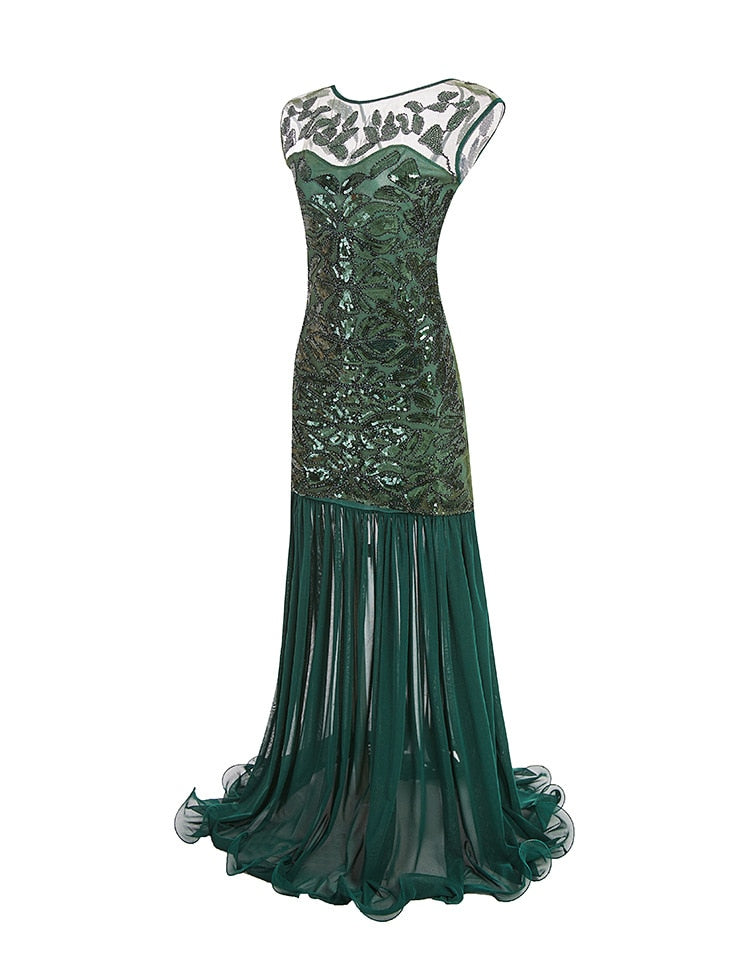 Abito Flapper Vintage Anni '20 Verde
