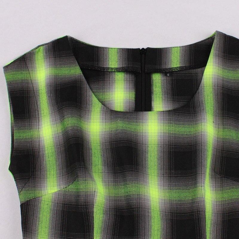 Abito Scozzese Vintage Senza Maniche