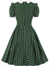 Abito A Pois Anni '60 Verde