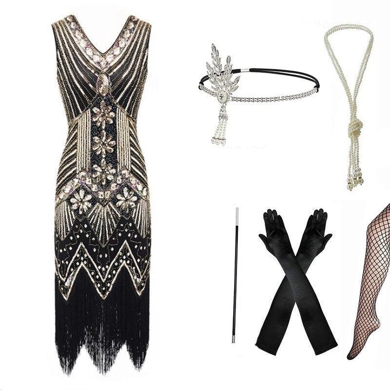 Abito Rotondo In Oro Da Donna Degli Anni '20