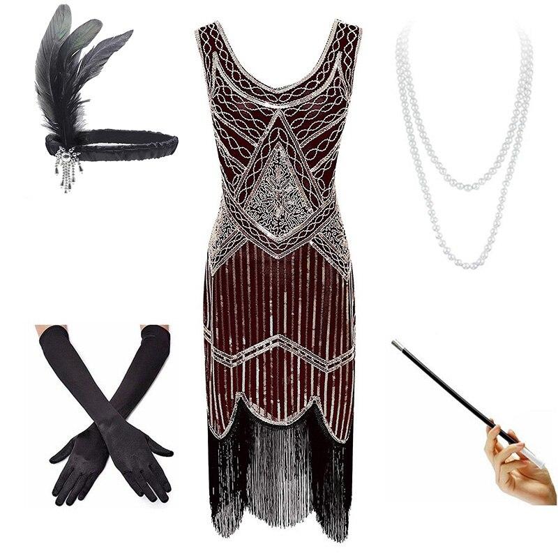 Abito Bordeaux Vintage Anni '20