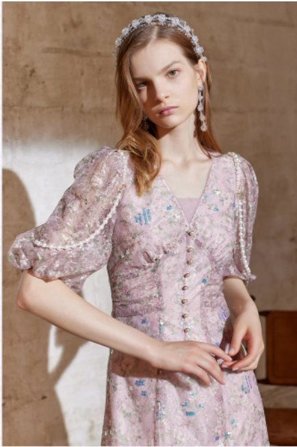 Abito Rosa Classico Anni '40 E '50