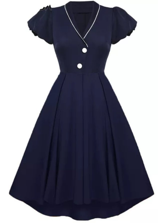 Abito Blu Navy Anni '50