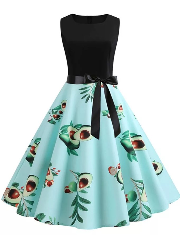 Abito Blu Pastello Anni '50