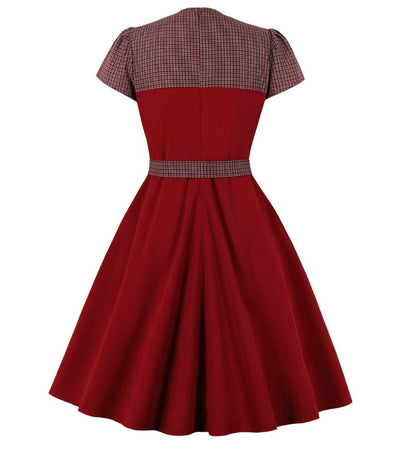 Abito Chic Anni '50 Rosso