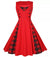 Abito Rosso Taglie Forti Anni '50