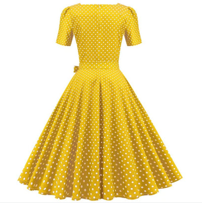 Abito Giallo A Pois Anni '50