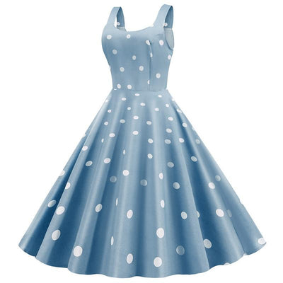 Abito Pin Up Anni '50 Blu