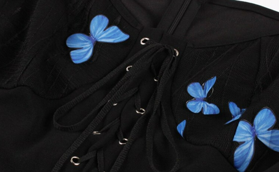 Abito Anni '50 Con Farfalle Pin Up