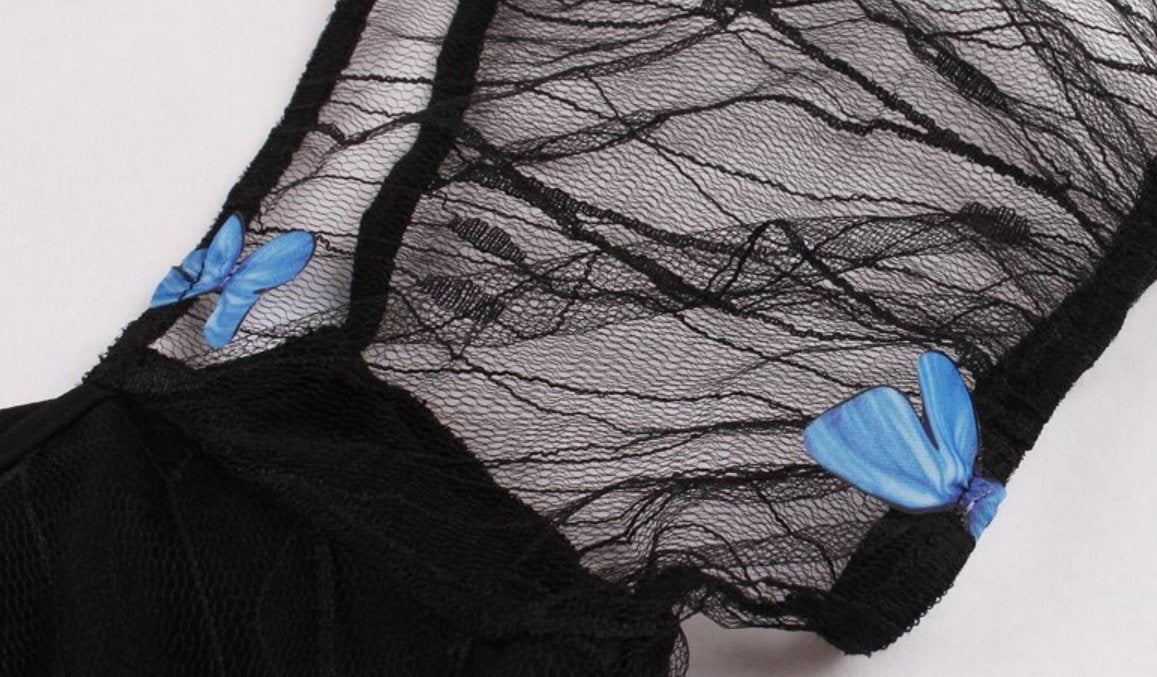 Abito Anni '50 Con Farfalle Pin Up