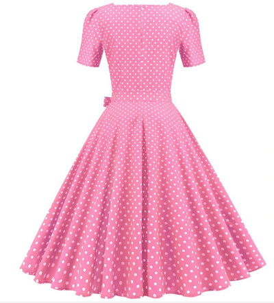 Abito A Pois Rosa Anni '50