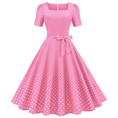 Abito A Pois Rosa Anni '50