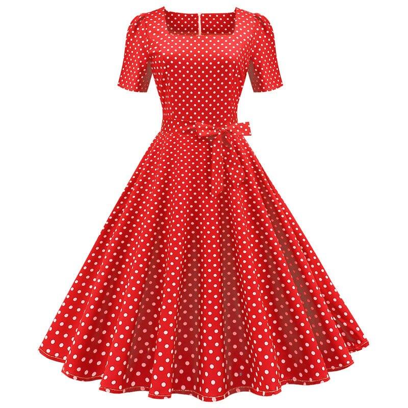 Abito Rosso A Pois Anni '50