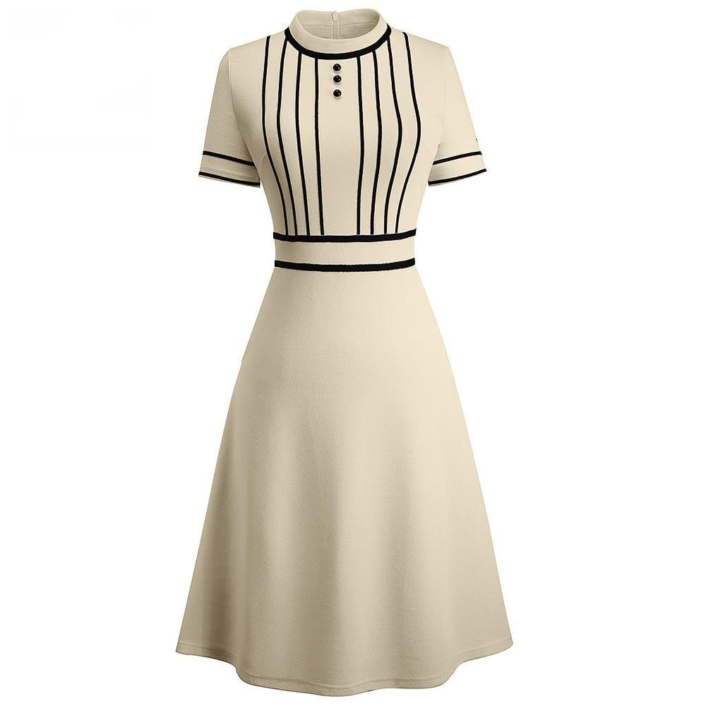 Abito Chic Anni '60 Beige