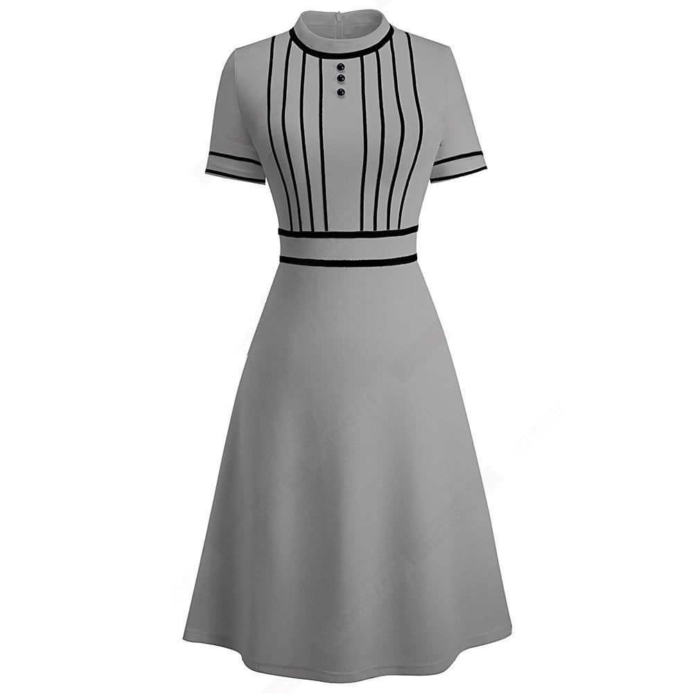 Abito Chic Anni '60 Grigio