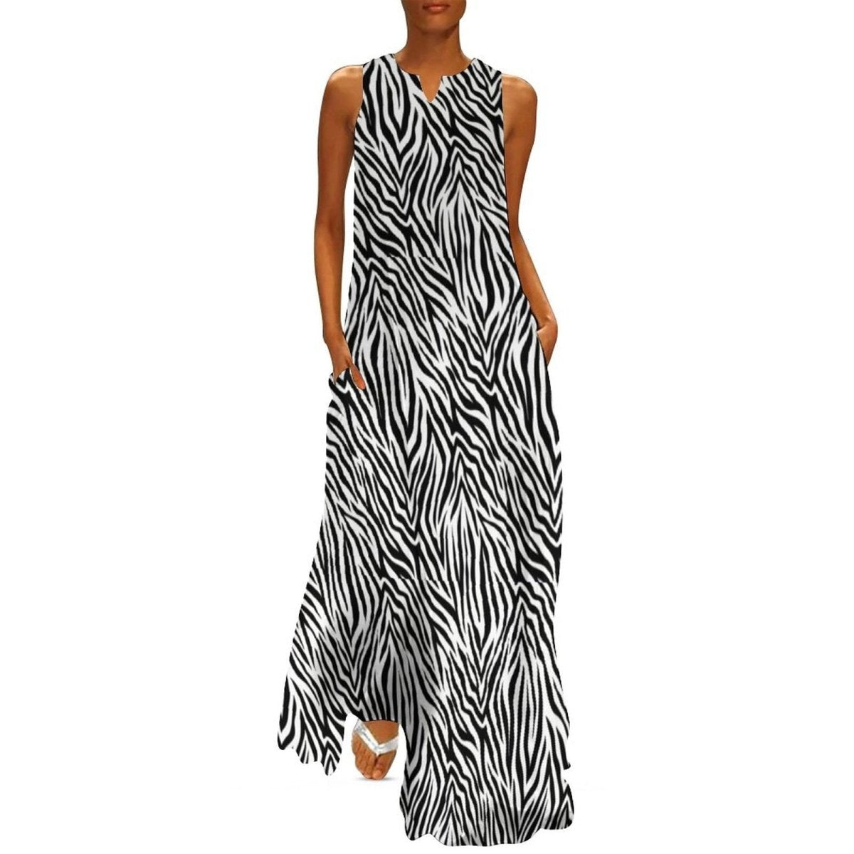 Abito Vintage In Bianco E Nero Anni '70