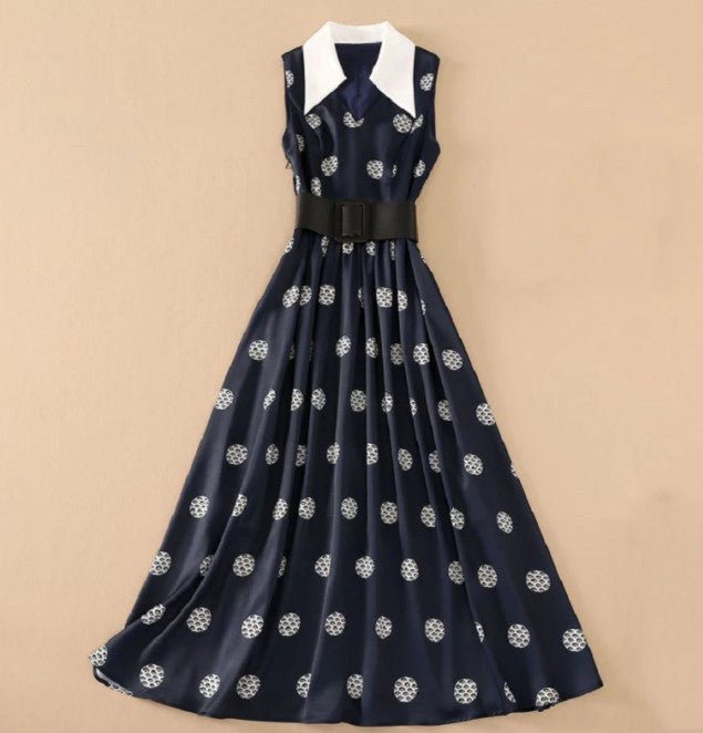 Abito Blu Navy Chic Anni '40
