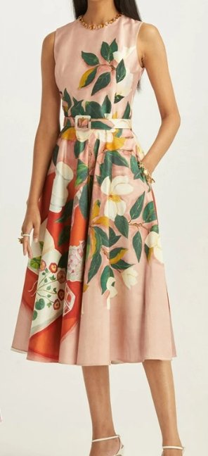 Abito Floreale Rosa Anni '40