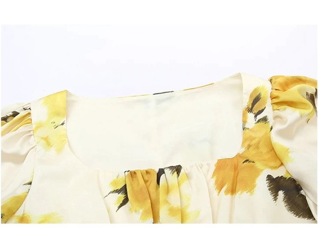 Anni '40 Abito Margherite Gialle