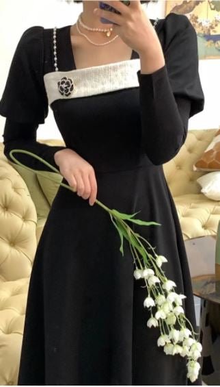 Abito A Maniche Lunghe Anni '40