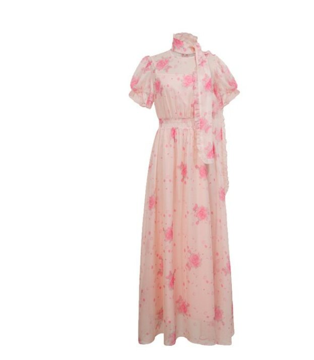 Abito Vintage Anni '40 Color Corallo Pallido