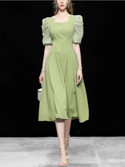 Abito Verde Pallido Vintage Anni '40