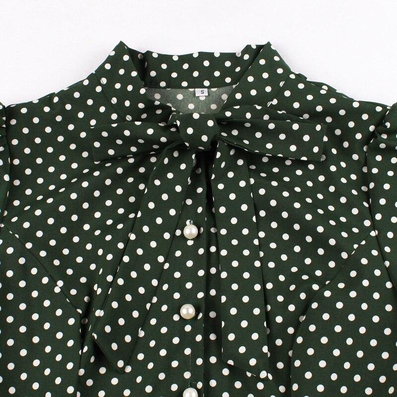 Abito Vintage A Pois Verde Anni '50
